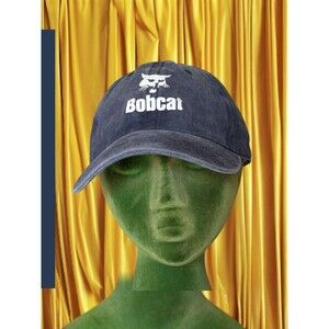 Bobcat Equipment Hat Cap Strap Back Adjustable Blue Jean Machinery Logo Mens